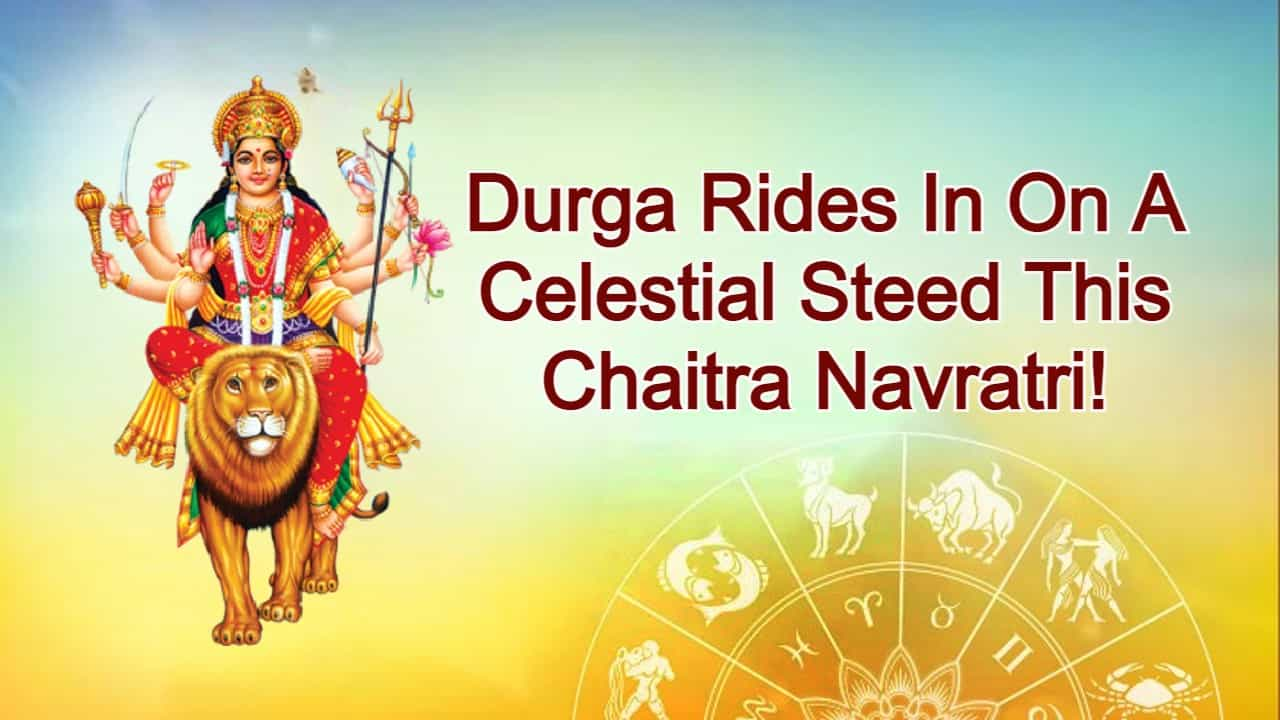 Chaitra Navratri 2024 Day 1 Maa Durga Arriving On A Horse Brings Favor