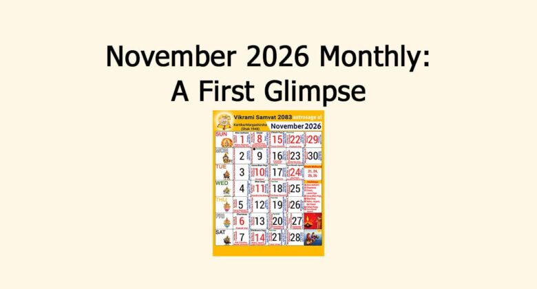 November 2026 Monthly: A First Glimpse